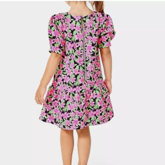 Lilly Pulitzer Girls Chrishell Dress in Onyx Floral Size Large (8-10) NWOT - Picture 2 of 9